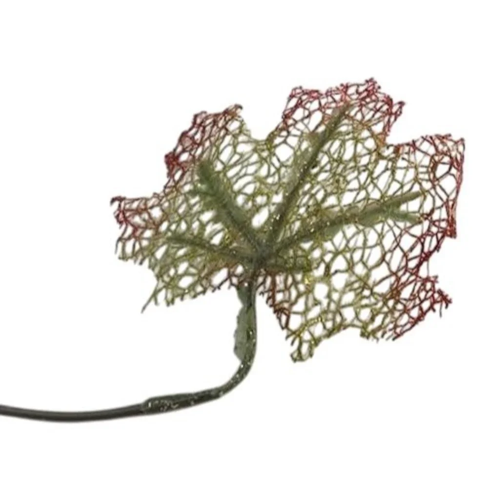 Fall Leaves Maple Leaf Decor Autumn 38 Thanksgiving Glitter String Veins Wire